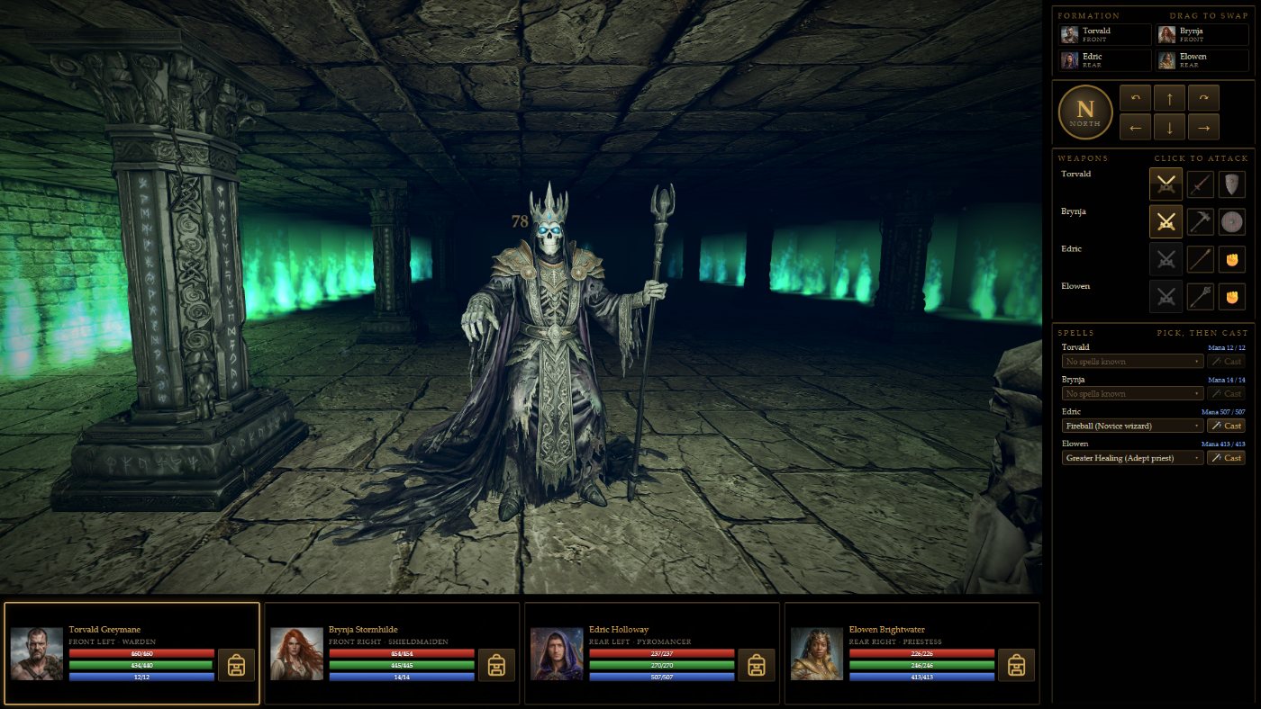 Stygian Dungeon: Vorthak the Lich King on his throne